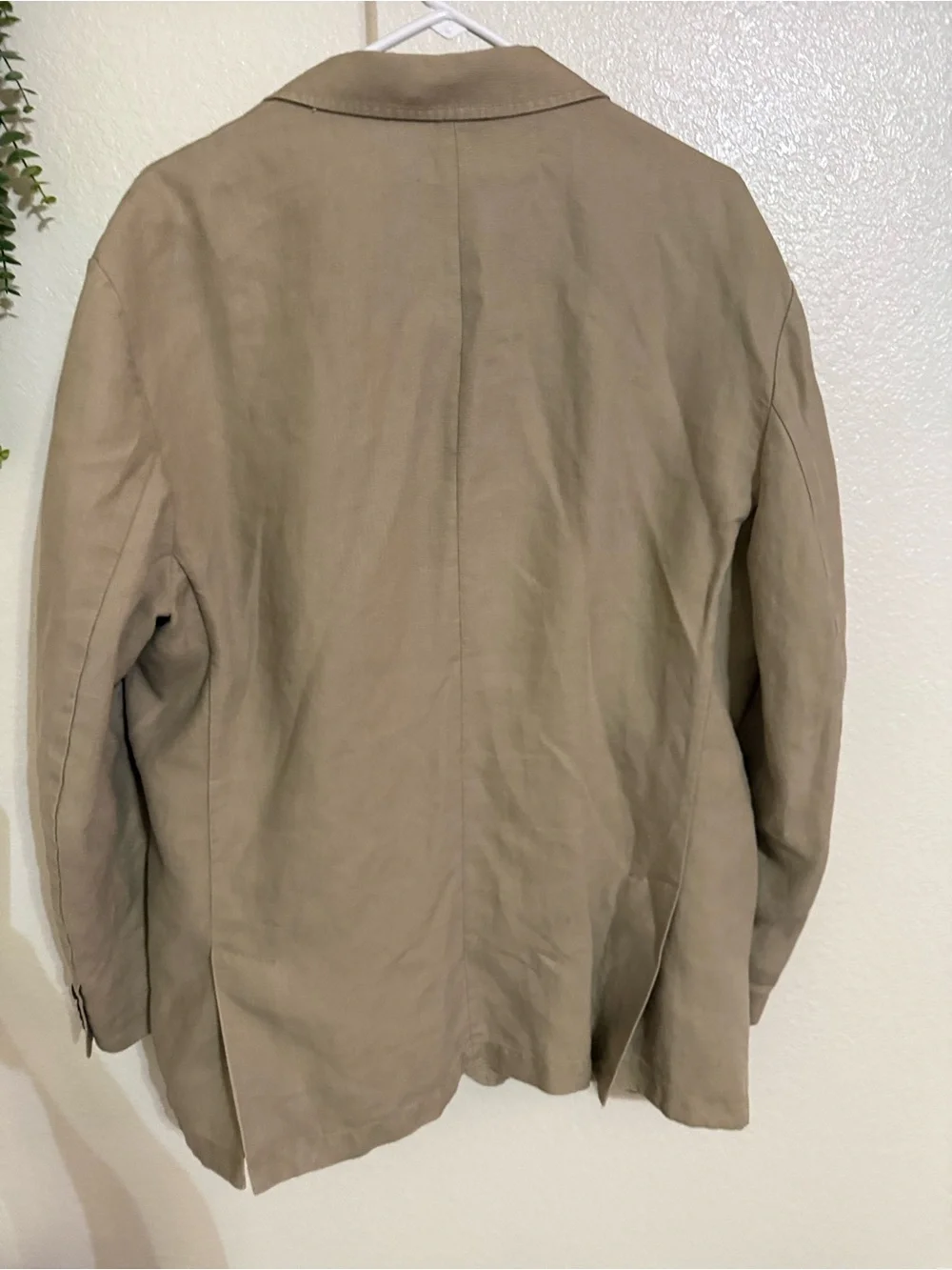 Daniel Cremieux Signature Collection Linen Blend Blazer Jacket XL Tan Khaki